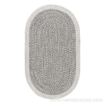 Polypropylene braided Oval shape rugs carpet floor mat